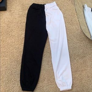 Black & white joggers
